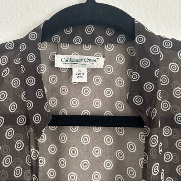 Coldwater Creek Sheer Front Tie Kimono Top - Picture 2 of 5